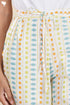 Cambric Cotton Palazzo Pants With Multicolored Block Print